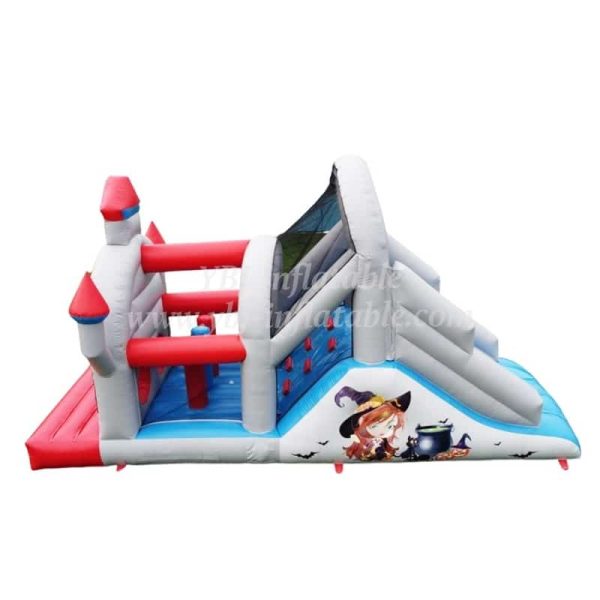 T7-329 Inflatable Obstacles Courses Halloween castle slide - Image 5