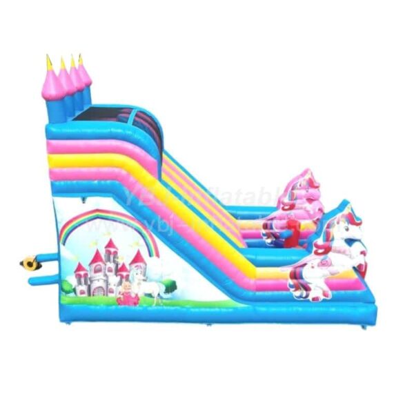 T8-4271 Unicorn Castle Inflatable Slide - Image 4