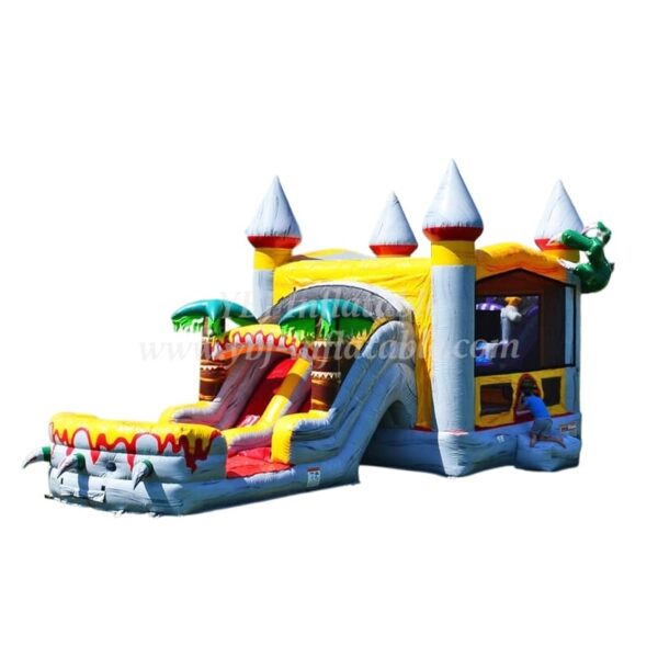 H1-1302 Jungle bouncy castle with slide