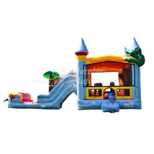 H1-1302 Jungle bouncy castle with slide - Image 2